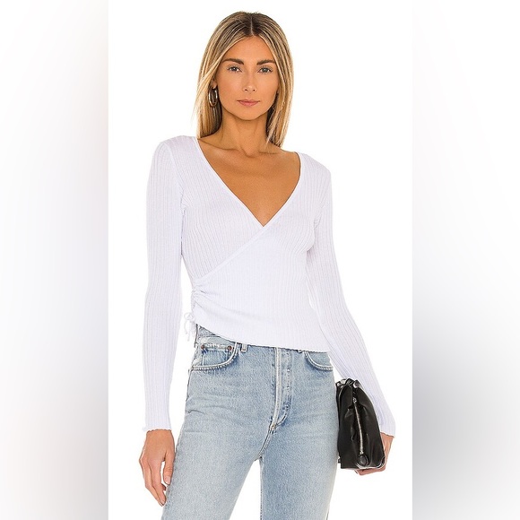 $108 LOVERS + FRIENDS RIBBED WRAP MAJORELLE FOR LOVE LEMONS TULAROSA REVOLVE Y2K - Picture 7 of 10